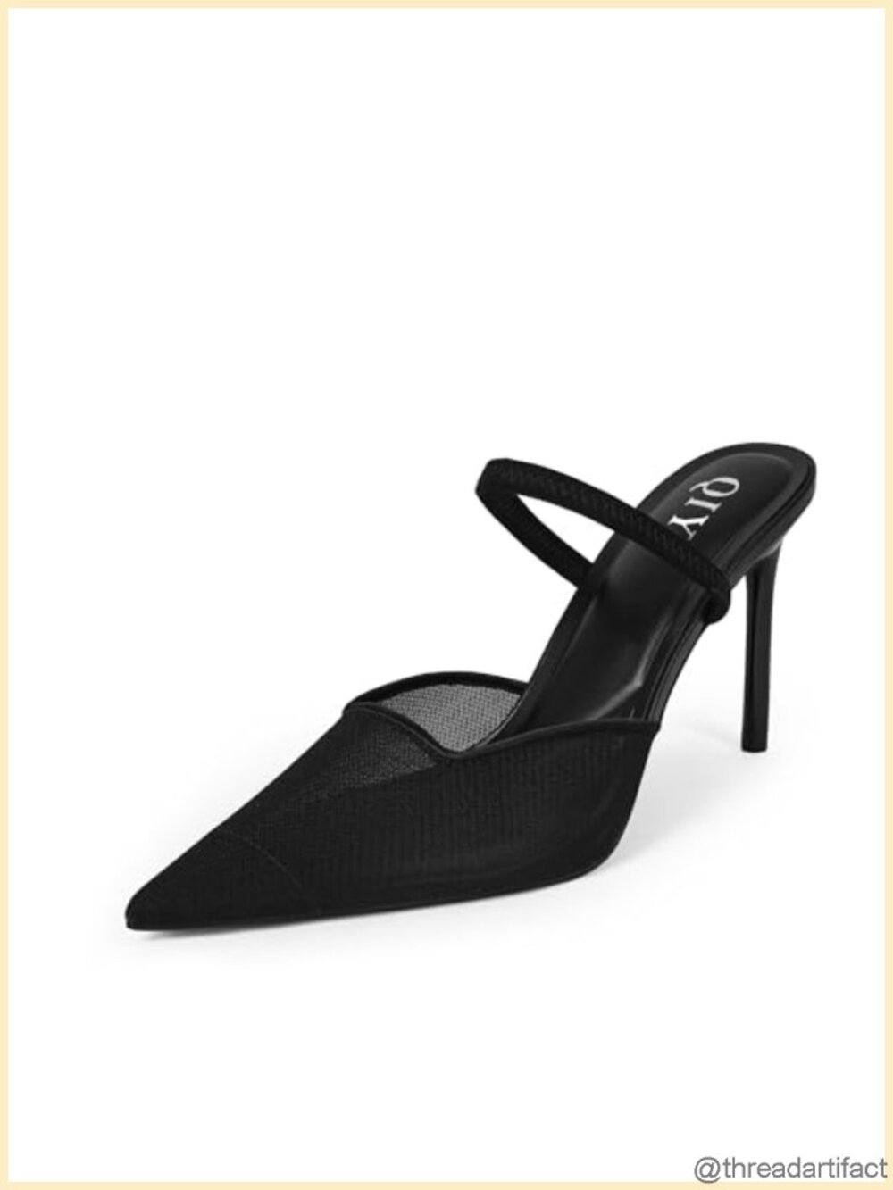 Slingback Stiletto Pumps Pointed Toe Mesh 3.9in Heels